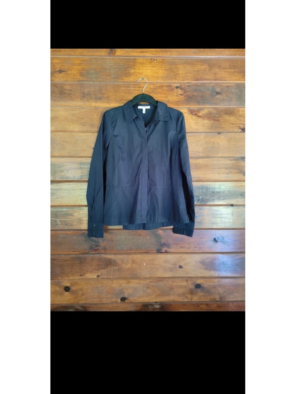 Derek Lam 10 Crosby Black Button-Up Shirt with Corset Back Detail Size 10